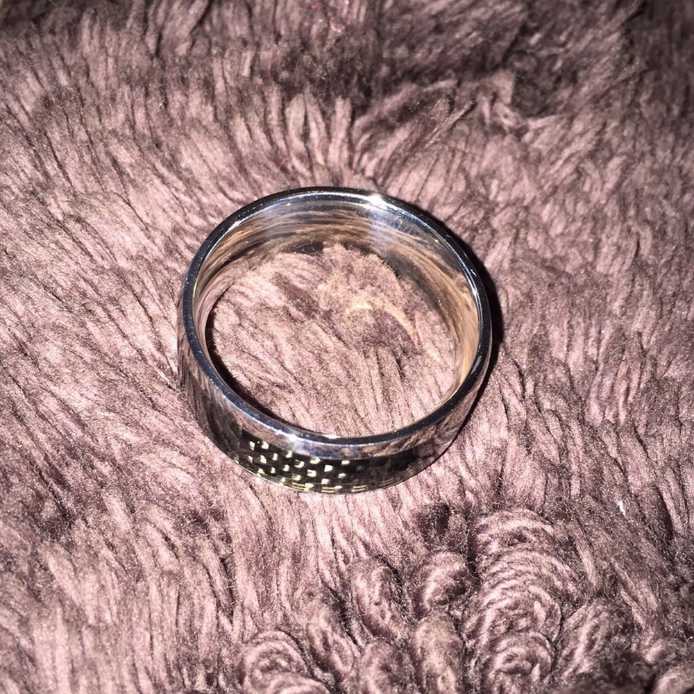 Men’s Black and Silver Ring sz 10
